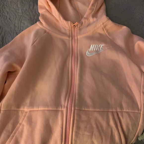 girls coral nike hooded jacket - Picture 1 of 3
